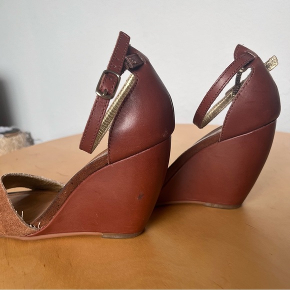 Seychelles Women’s Thyme Wedge Brown Suede Sandal Size 7 - Picture 7 of 9